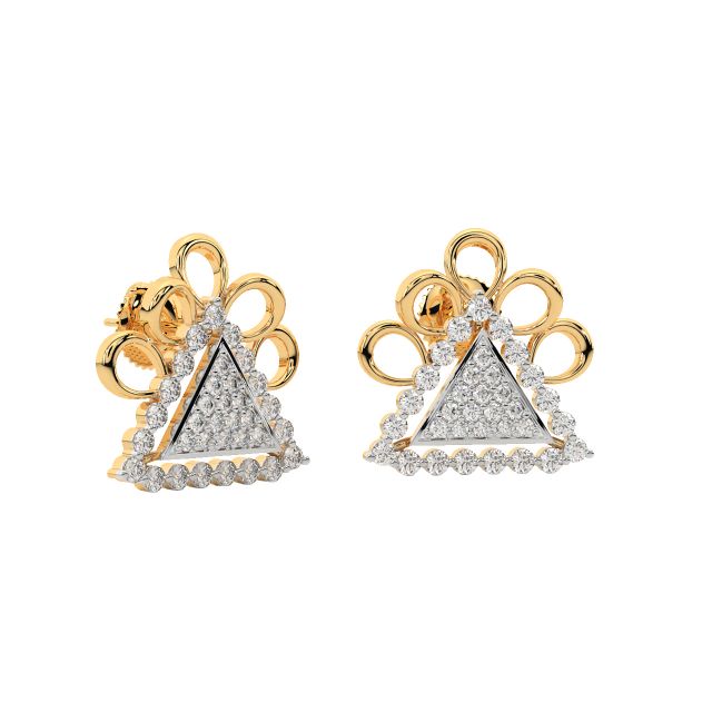 Leia Round Diamond Stud Earrings